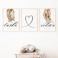 Príbeh lásky | Sada 3 obrázkov