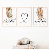 Príbeh lásky | Sada 3 obrázkov