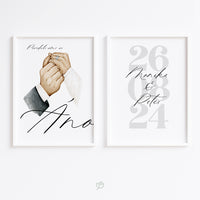 Svadobný deň / Sada 2 obrázkov