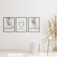 Príbeh lásky ČB | Sada 3 obrázkov