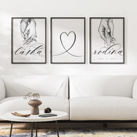 Príbeh lásky ČB | Sada 3 obrázkov