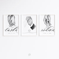 Príbeh lásky II. ČB | Sada 3 obrázkov